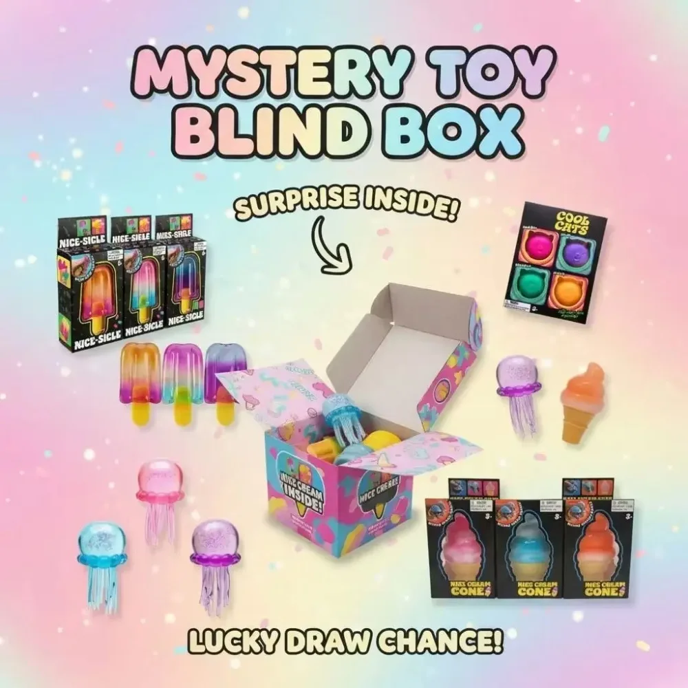 Kids Toys Kids Toys - صندوق مفاجآت سكويشي، مجموعة ألعاب فيدجت