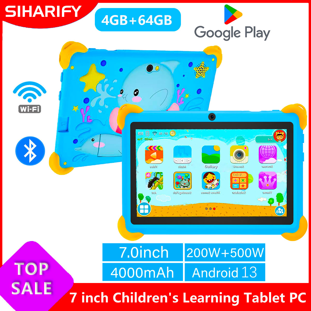 Learning Tablet Kids - 7 بوصة 5G للأطفال أقراص أندرويد