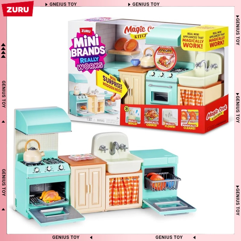 Kids Toys Kitchen - مجموعة مطبخ زورو ميني براندز السحرية،