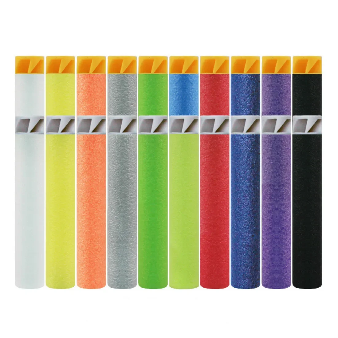 Foam Dart Gun - رصاصات رغوية رمادية ناعمة مسطحة للرأس