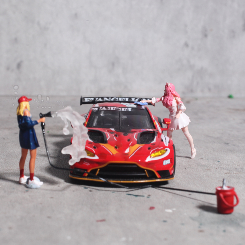 Kids Toys Resale - غسيل السيارات الصغيرة وإصلاح فتاة 1:64