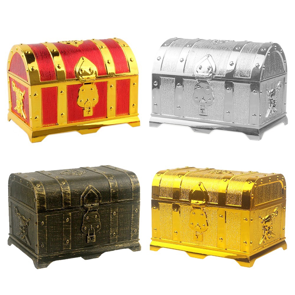 Kids Toys Vintage - القراصنة الكنز الصدر الديكور تخزين المنزلية