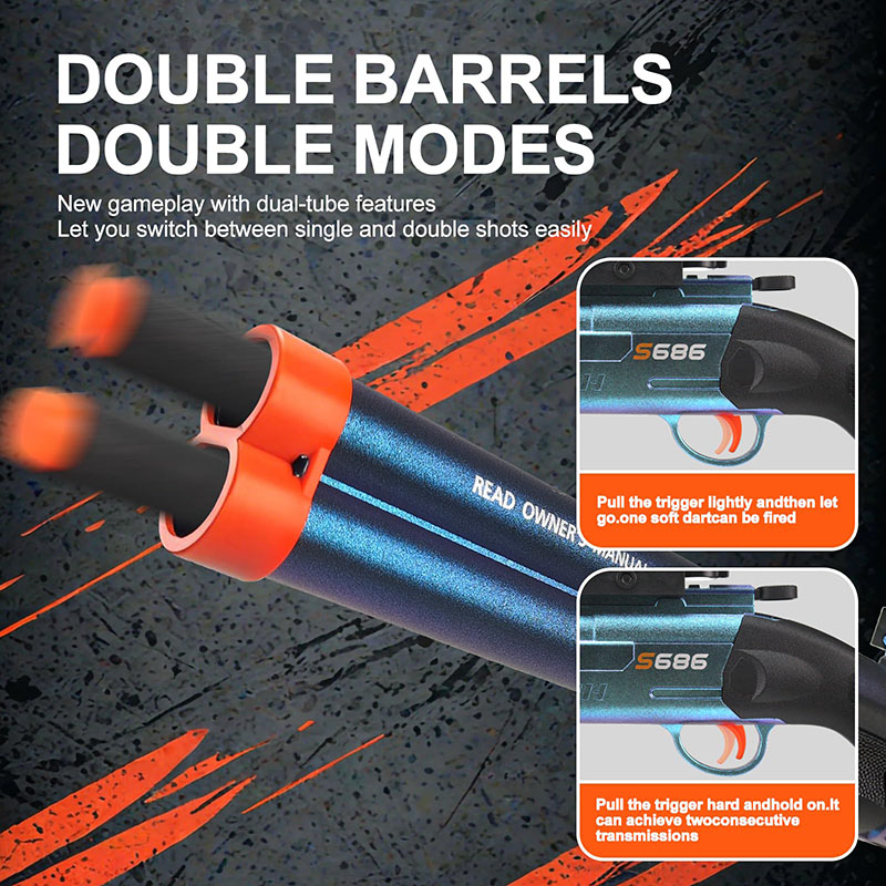 مسدس رش رغوي مزدوج الأسطوانة م - مراجعة Foam Dart Gun وسعره