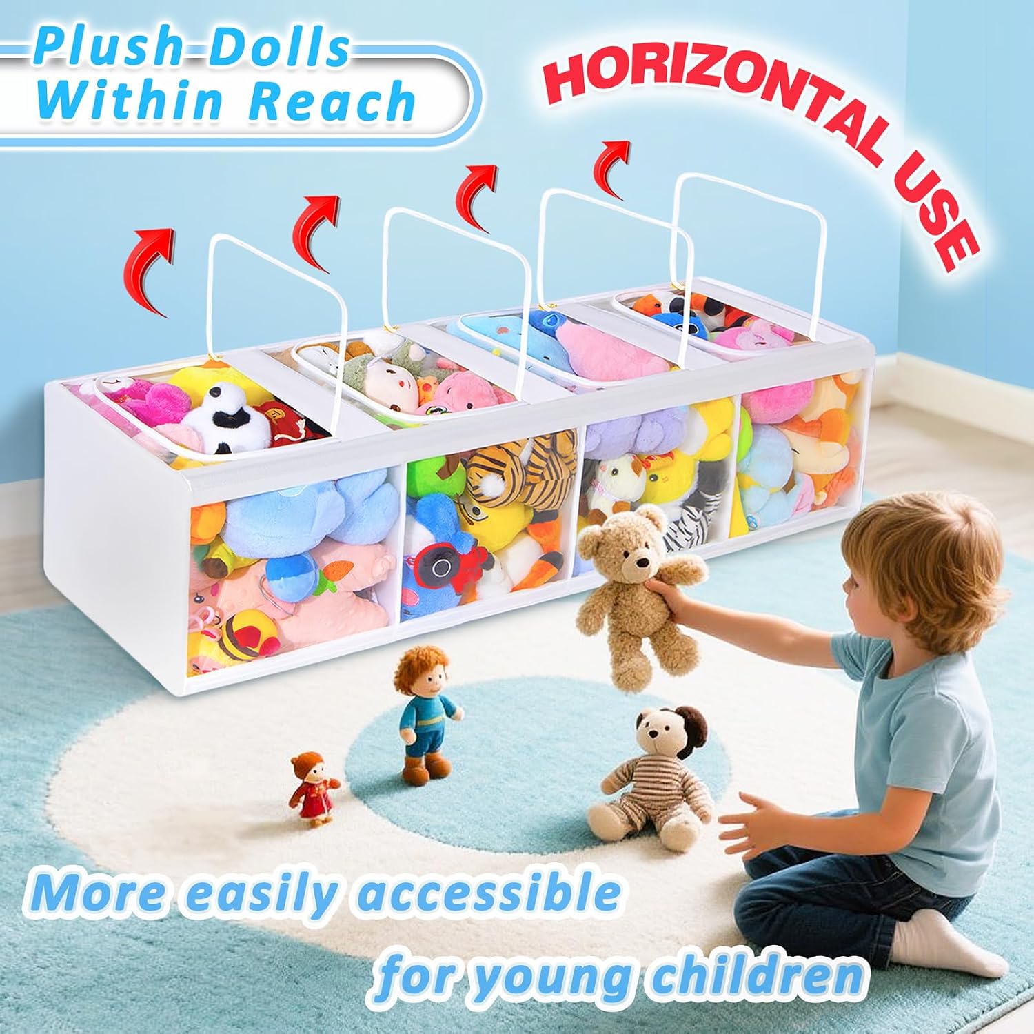 منظم تخزين ألعاب قطيفة شفاف بـ - مراجعة Kids Toys Kids Toys وسعره