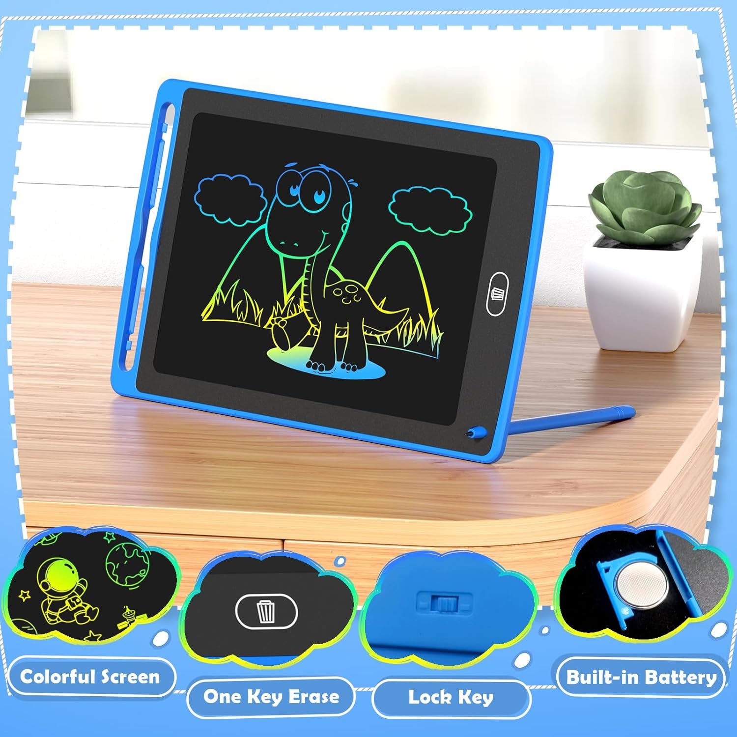 لوح كتابة LCD للأطفال، لوح رسم - مراجعة Learning Tablet Kids وسعره